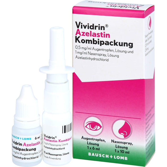 Vividrin Azelastin Kombipackung Augentropfen und Nasenspray, 1 St. Kombipackung