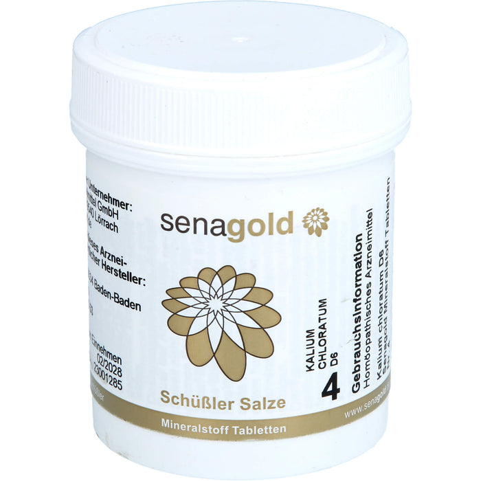 Senagold Schüßler Salze Nr. 4 Kalium chloratum D6 Tabletten, 400 St. Tabletten