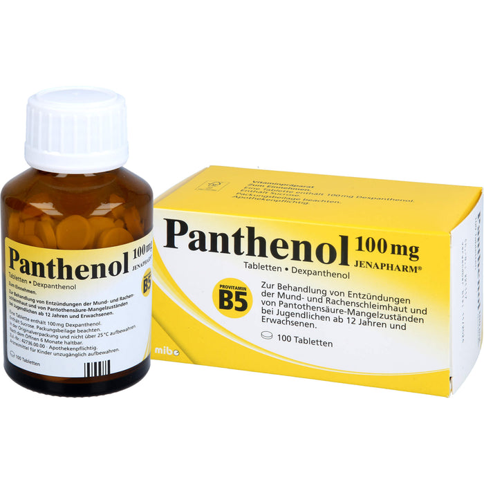 Panthenol 100 mg JENAPHARM Tabletten, 100 St. Tabletten