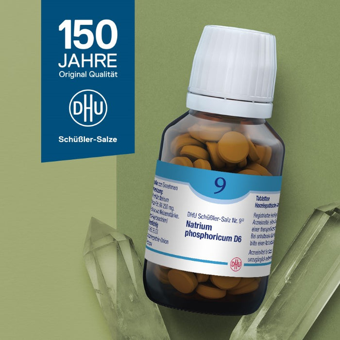 DHU Schüßler-Salz Nr. 9 Natrium phosphoricum D6, Das Mineralsalz des Stoffwechsels – das Original – umweltfreundlich im Arzneiglas, 420 St. Tabletten