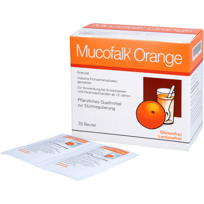 Mucofalk Orange Granulat Quellmittel zur Stuhlregulierung, 20 St. Beutel