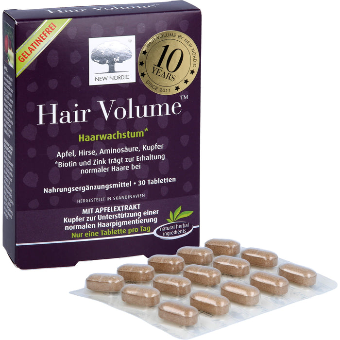NEW NORDIC Hair Volume Haarwachstum Tabletten, 30 St. Tabletten