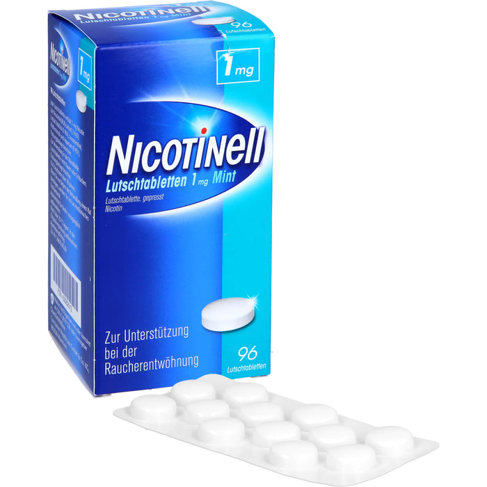 NICOTINell Lutschtabletten 1 mg Mint zur Raucherentwöhnung, 96 St. Tabletten
