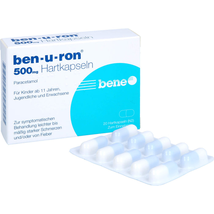 Ben-u-ron 500 mg Kapseln, 20 St. Kapseln
