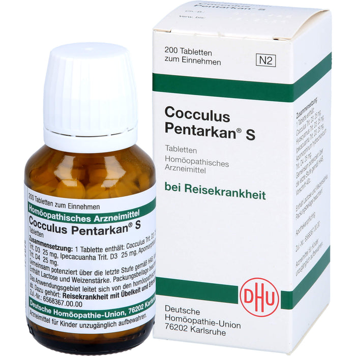 DHU Cocculus Pentarkan S Tabletten bei Reisekrankheit, 200 St. Tabletten