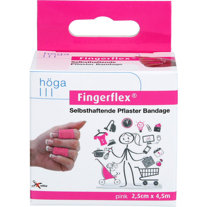 Fingerflex 2,5cmx4,5m pink, 1 St PFL