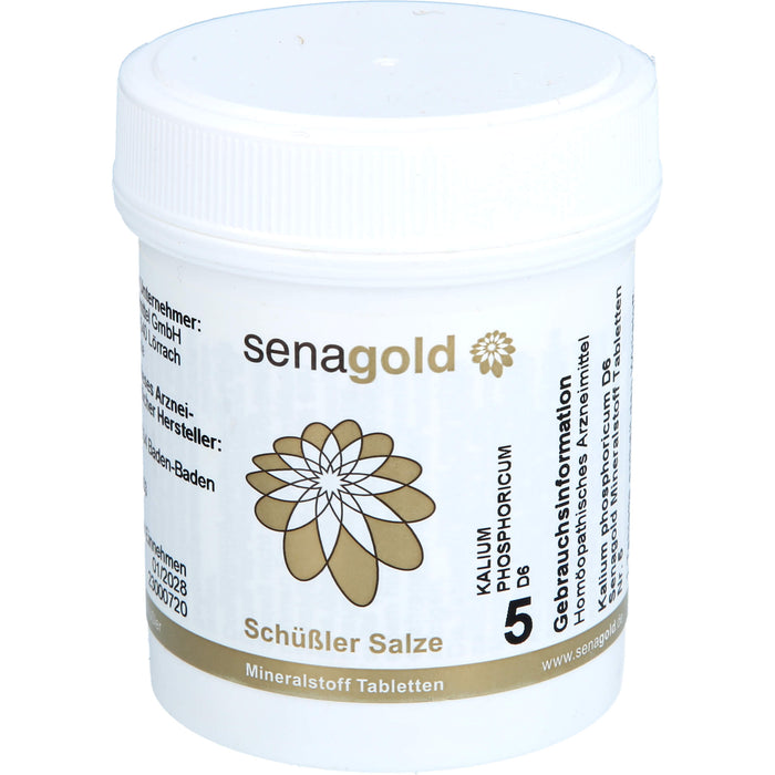 Senagold Schüßler Salze Nr. 5 Kalium phosphoricum D6 Tabletten, 400 St. Tabletten