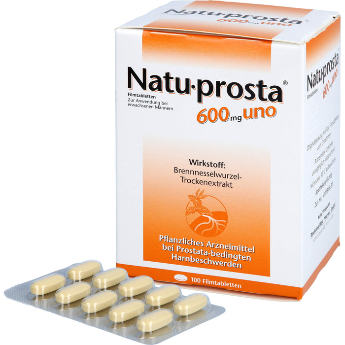 Natu-prosta 600 mg uno Filmtabletten bei Prostata Erkrankungen, 100 St. Tabletten