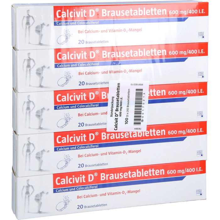 Calcivit D Brausetabletten 600 mg/400 I.E., 100 St. Tabletten