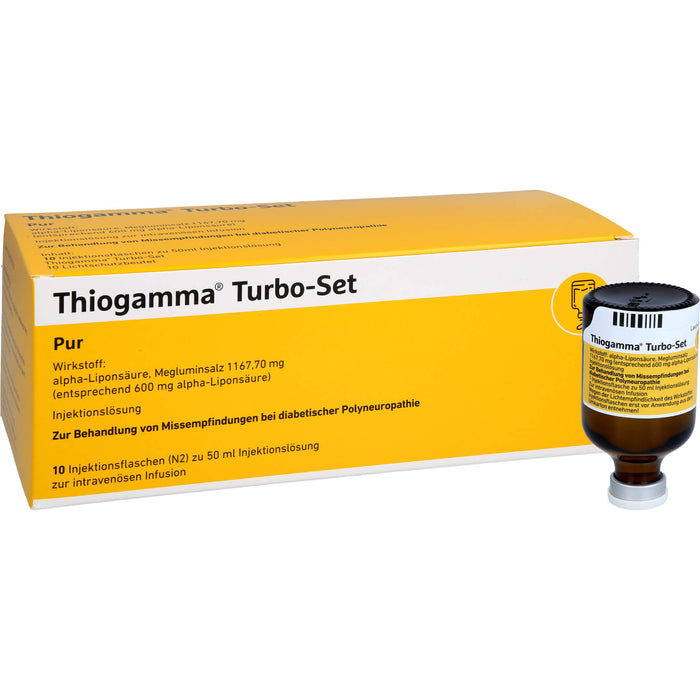 Thiogamma Turbo-Set Pur (ohne Inf.zubehör) Inj.-Lsg., 10X50 ml IFL