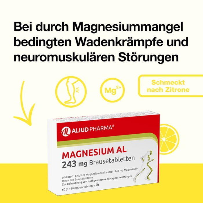 Magnesium AL 243 mg Brausetabletten, 60 St. Tabletten