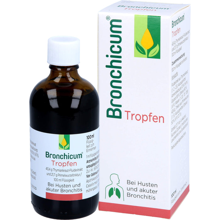 Bronchicum Tropfen bei Husten und akuter Bronchitis, 100 ml Lösung
