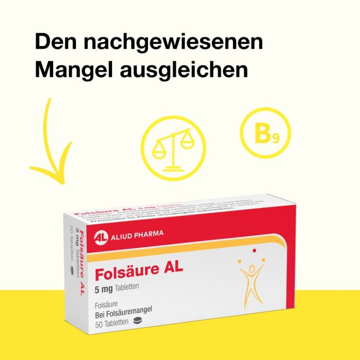 Folsäure AL 5 mg, 50 St. Tabletten