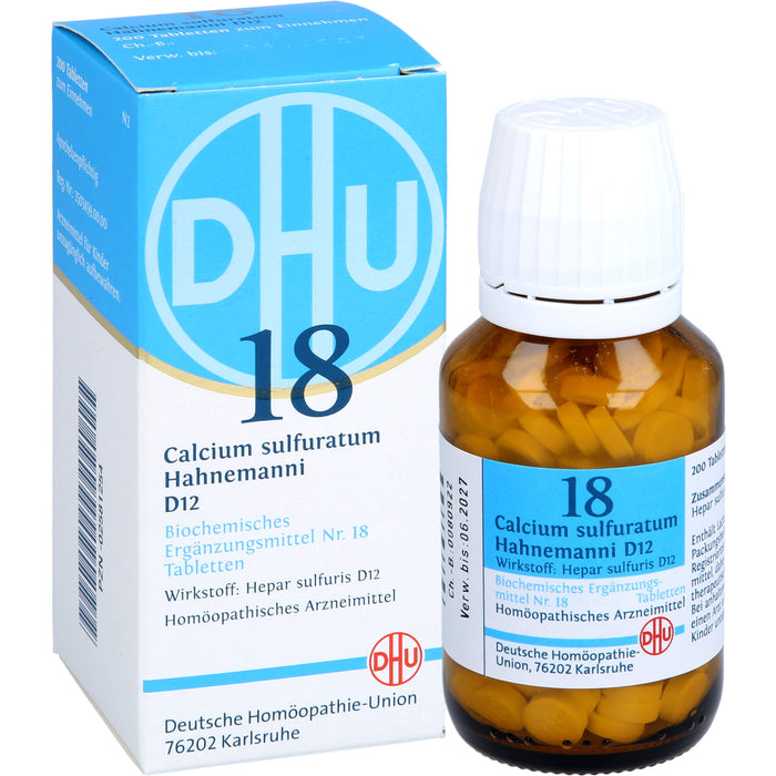 DHU Schüßler-Salz Nr. 18 Calcium sulfuratum Hahnemanni D12 Tabletten, 200 St. Tabletten