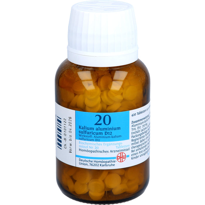 DHU Schüßler-Salz Nr. 20 Kalium aluminium sulfuricum D12 Tabletten, 420 St. Tabletten