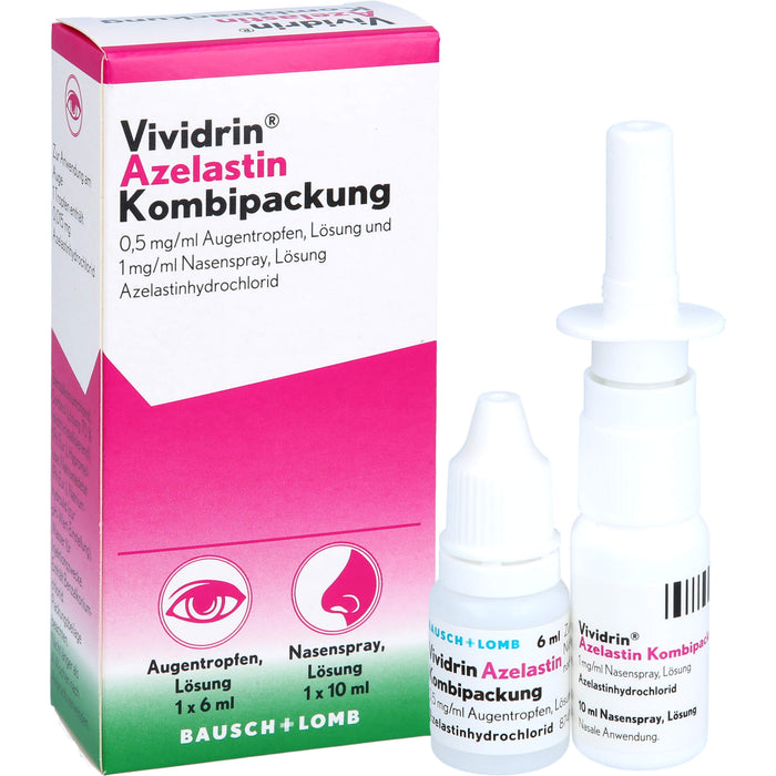 Vividrin Azelastin Kombipackung Augentropfen und Nasenspray, 1 St. Kombipackung