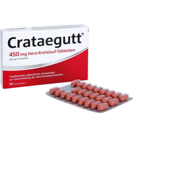 Crataegutt 450 mg Herz-Kreislauf-Tabletten, 50 St. Tabletten