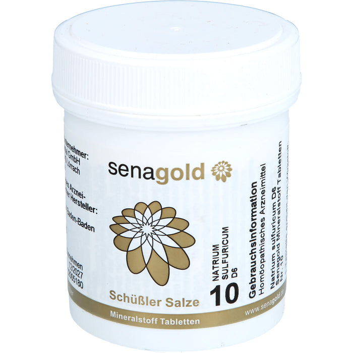 Senagold Schüßler Salze Nr. 10 Natrium sulfuricum D6 Tabletten, 400 St. Tabletten