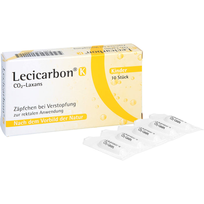 Lecicarbon K CO2-Laxans (Kinderzäpfchen), 10 St. Zäpfchen