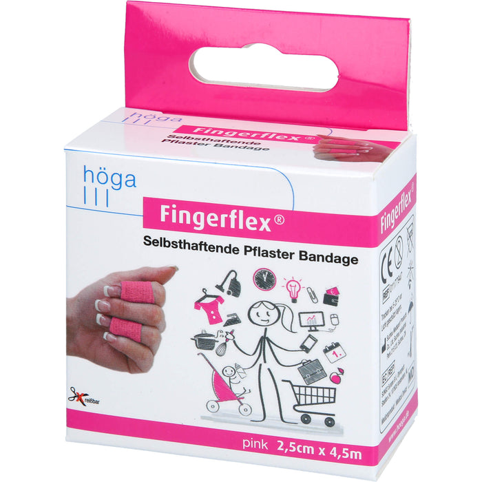 Fingerflex 2,5cmx4,5m pink, 1 St PFL