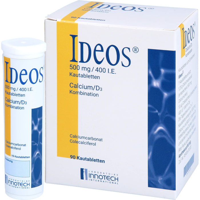 IDEOS 500 mg / 400 I.E. Kautabletten, 90 St. Tabletten