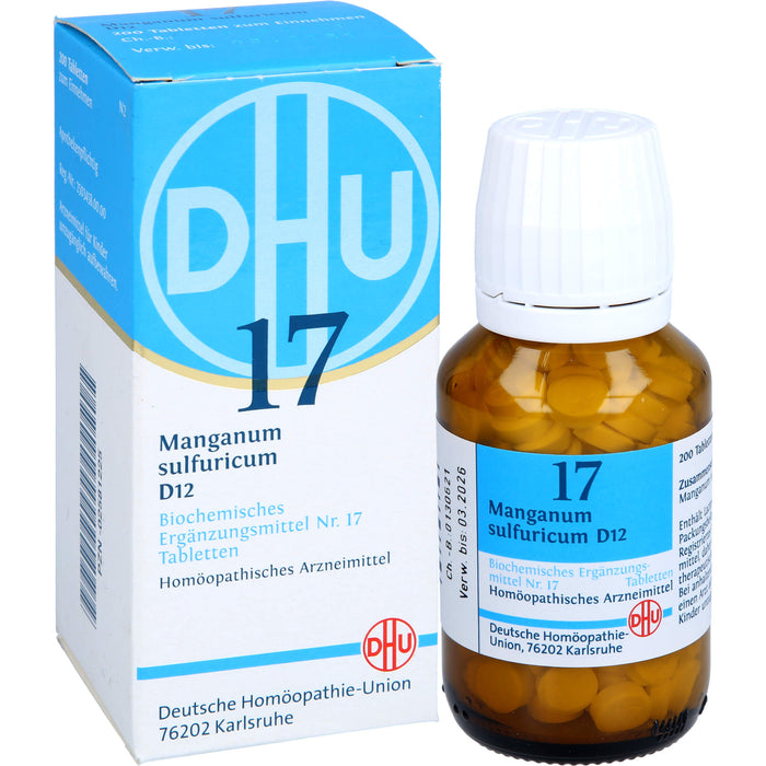 DHU Schüßler-Salz Nr. 17 Manganum sulfuricum D12 Tabletten, 200 St. Tabletten