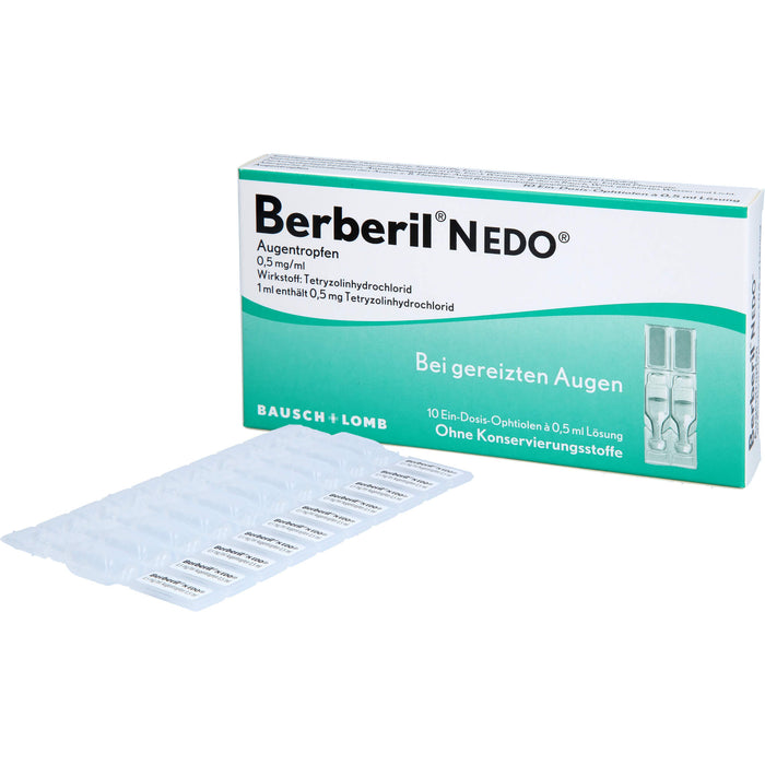 Berberil N EDO Augentropfen bei gereizten Augen, 10 St. Einzeldosispipetten