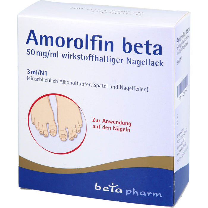 Amorolfin beta wirkstoffhaltiger Nagellack bei Nagelpilzinfektionen, 3 ml Wirkstoffhaltiger Nagellack