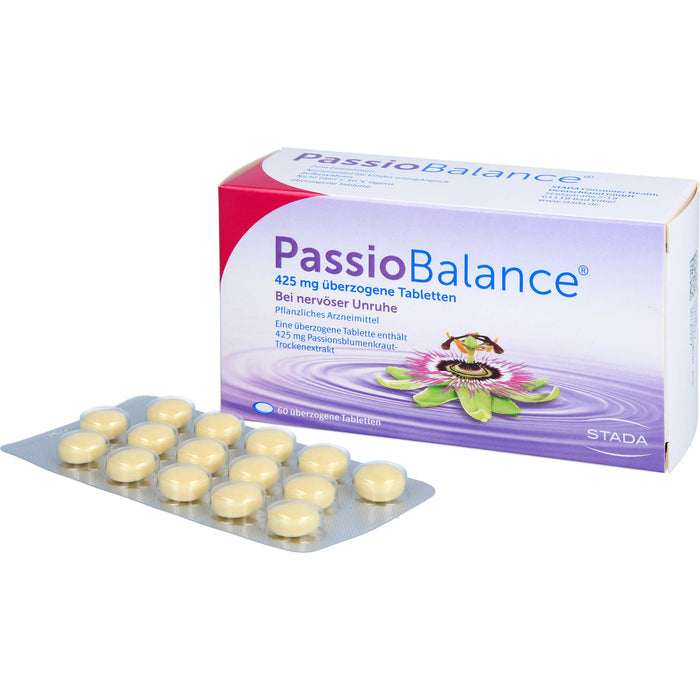 PassioBalance bei nervöser Unruhe überzogene Tabletten, 60 St. Tabletten