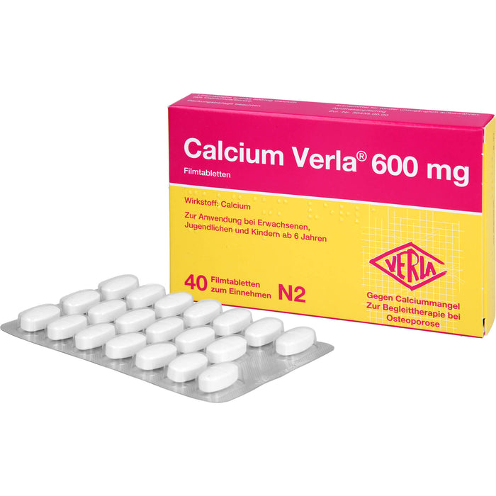 Calcium Verla 600 mg Filmtabletten, 40 St. Tabletten