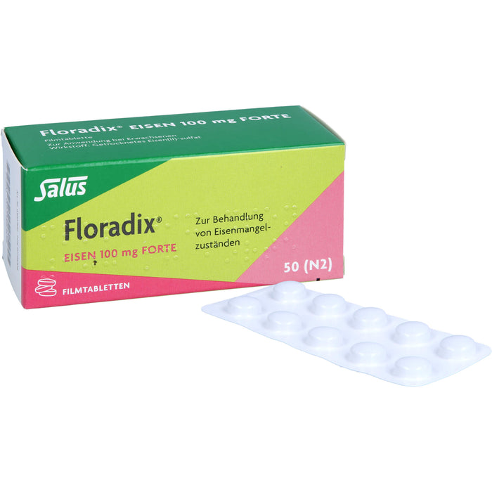 Floradix Eisen 100 mg forte Filmtabletten, 50 St. Tabletten