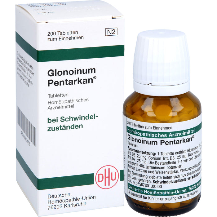 DHU Glonoinum Pentarkan Tabletten bei Schwindelzuständen, 200 St. Tabletten