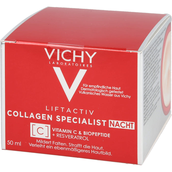 VICHY Liftactiv Collagen Specialist Nacht Anti-Aging Nachtcreme, 50 ml Creme
