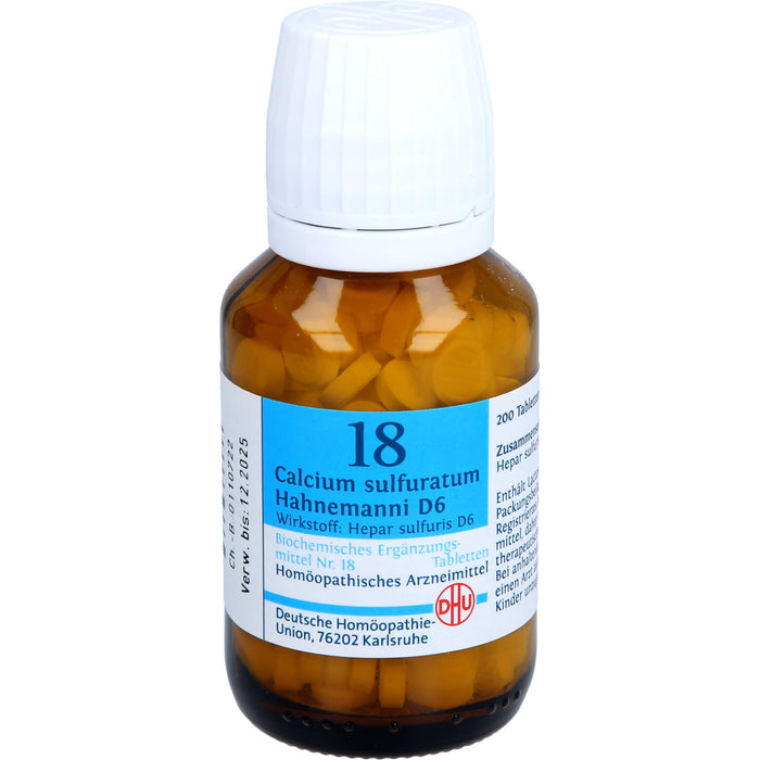 DHU Schüßler-Salz Nr. 18 Calcium sulfuratum Hahnemanni D6 Tabletten, 200 St. Tabletten