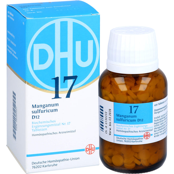 DHU Schüßler-Salz Nr. 17 Manganum sulfuricum D12 Tabletten, 420 St. Tabletten