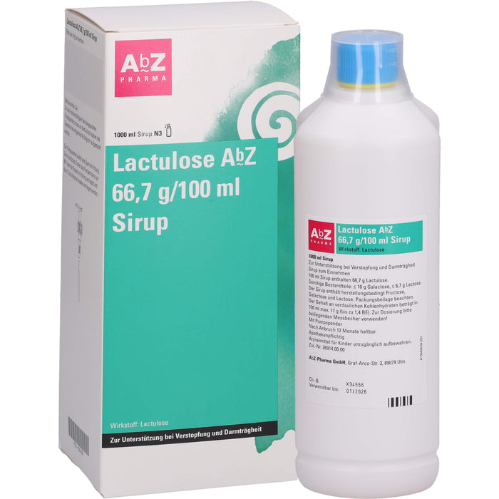 Lactulose AbZ 66,7 g/100 ml Sirup, 1000 ml SIR