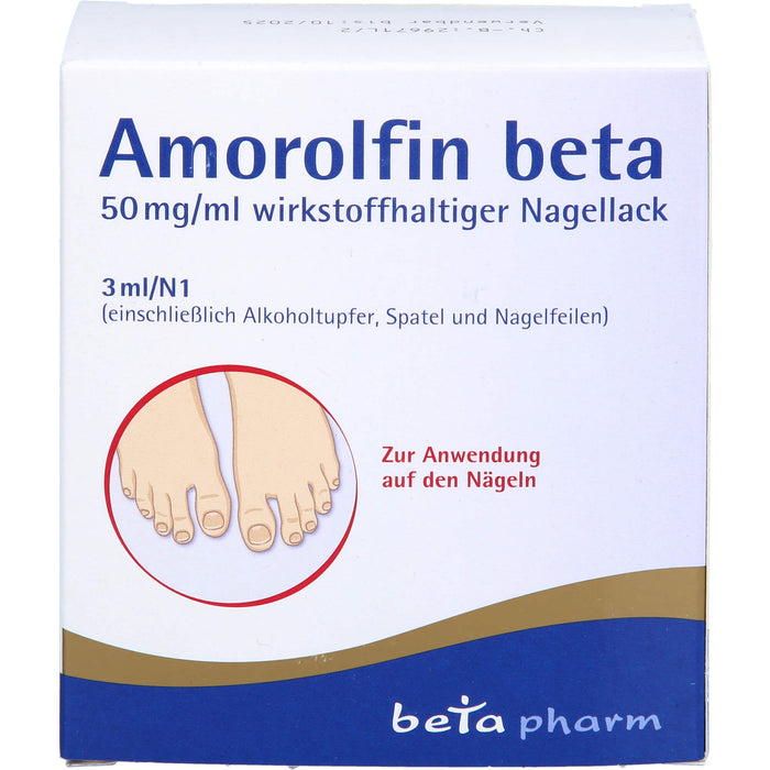 Amorolfin beta wirkstoffhaltiger Nagellack bei Nagelpilzinfektionen, 3 ml Wirkstoffhaltiger Nagellack