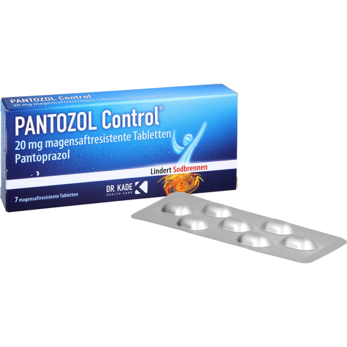 PANTOZOL Control 20 mg magensaftresistente Tabletten, 7 St. Tabletten