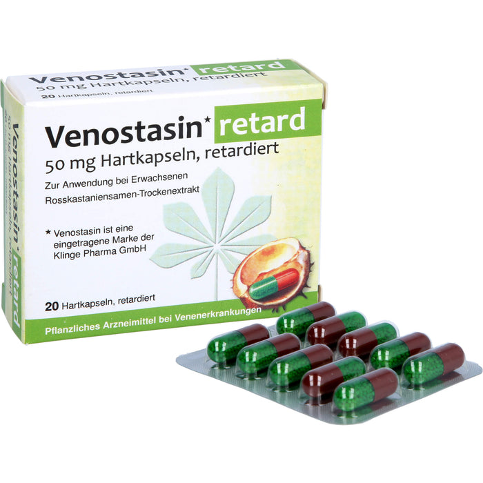 Venostasin retard 50 mg Hartkapseln bei Venenerkrankungen, 20 St. Kapseln