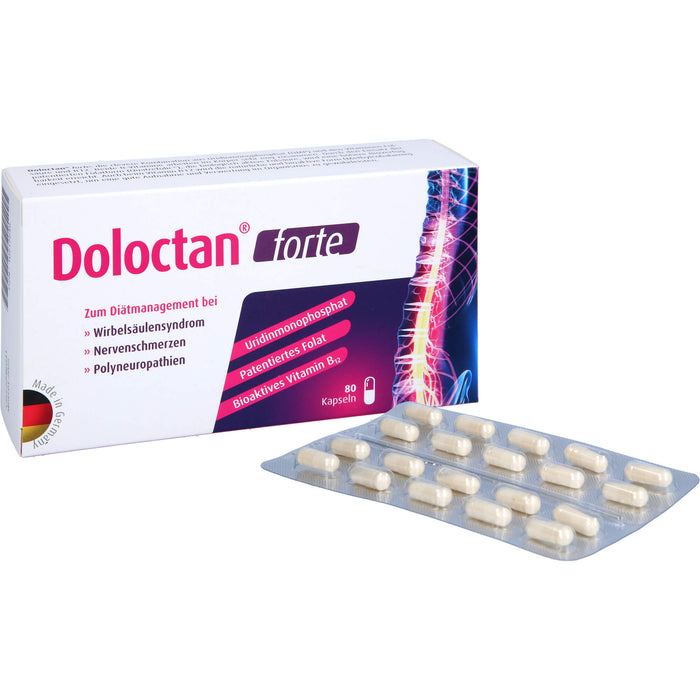 Doloctan forte Kapseln bei Wirbelsäulensyndrom, Nervenschmerzen und Polyneuropathien, 80 St. Kapseln