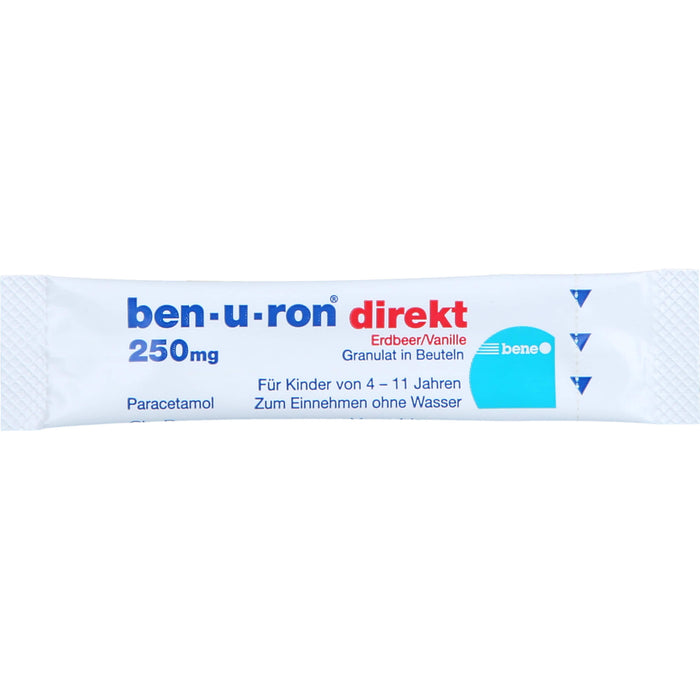 Ben-u-ron direkt Erdbeer/Vanille 250 mg Granulat, 10 St. Beutel