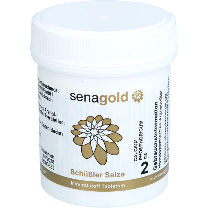 Senagold Schüßler Salze Nr. 2 Calcium phosphoricum D6 Tabletten, 400 St. Tabletten