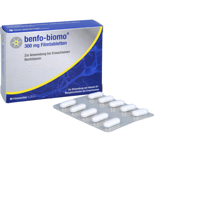 benfo-biomo 300 mg Filmtabletten bei Vitamin B1-Mangelzuständen, 30 St. Tabletten